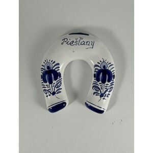 Vintage Handmade in Slovakia Ceramic Pottery Piestany Horseshoe
